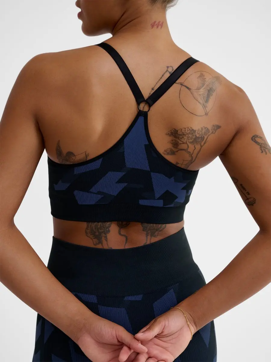 Hummel Combine Seamless Padded Bra - S - Indigo Melange - afbeelding 6 van 6