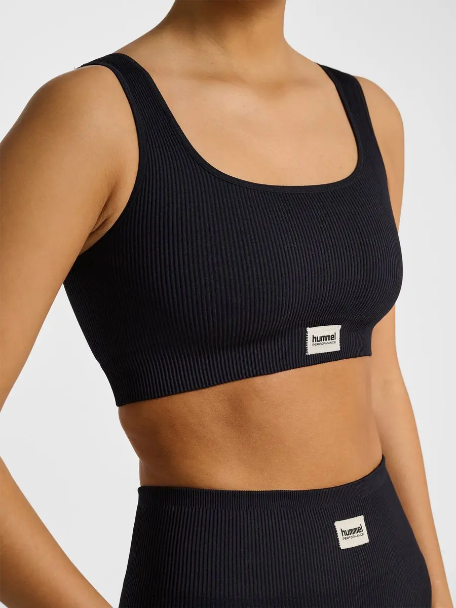 Hummel Pulse Seamless Rib Bra - Zwart - afbeelding 6 van 6