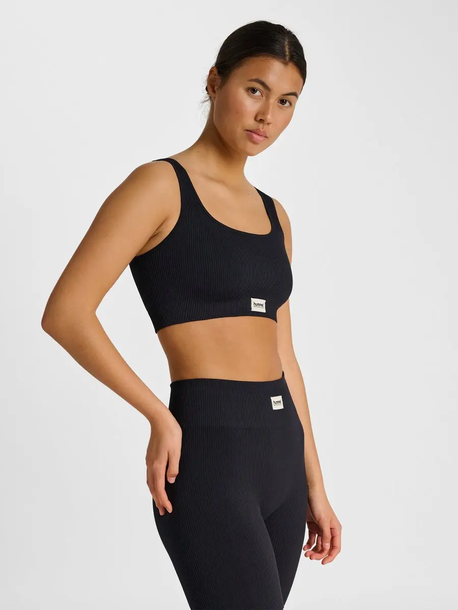Hummel Pulse Seamless Rib Bra - Zwart - afbeelding 4 van 6