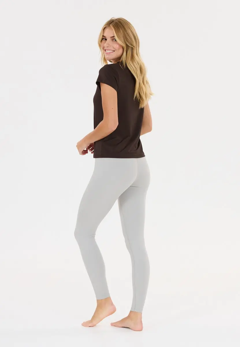 Athlecia Almi V2 Training T-shirt Dames - Donkerbruin - afbeelding 2 van 6