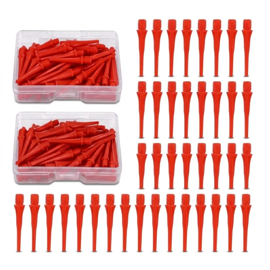 Rode dart tips soft tip set 180 stuks darts accessoires kunststof dart punten ve