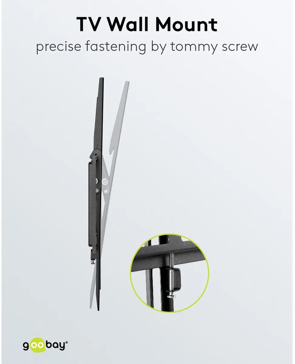 Goobay TILT (M) TV-beugel 32-55" - 35kg - Zwart - afbeelding 2 van 6