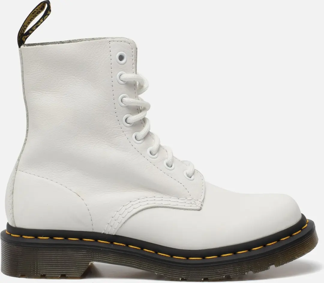 Dr. Martens 1460 PASCAL OPTICAL WHITE VIRA - Volwassenen VeterlaarzenHalf-hoge schoenen - Kleur: Wit/beige - Maat: 37