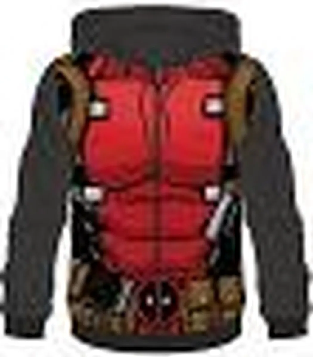 Marvel Deadpool Hoodie - Zwart/Rood - XL