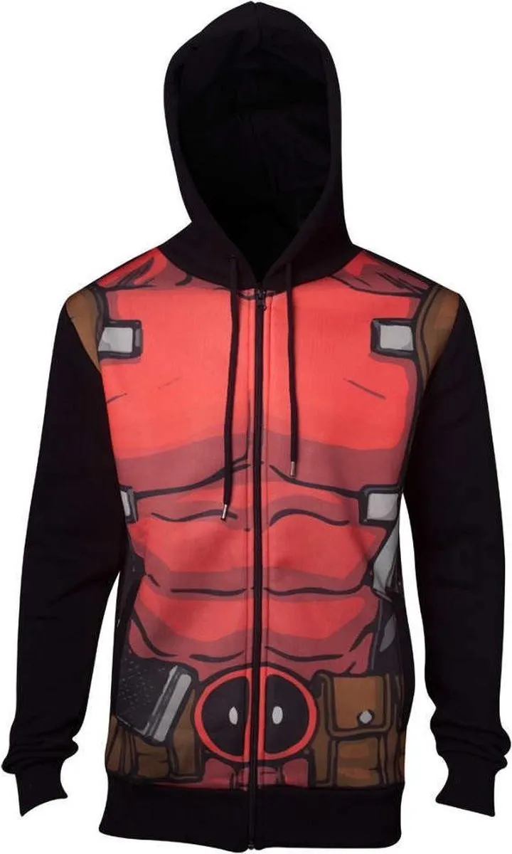 Marvel Deadpool Hoodie - Zwart/Rood - XL