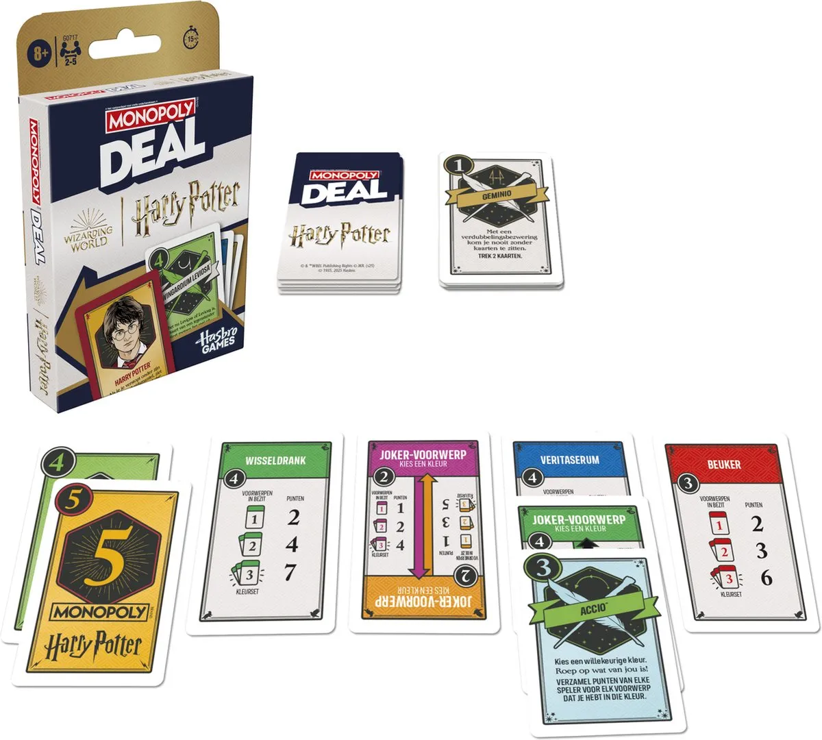 Monopoly Deal Harry Potter Kaartspel G0717104 - 2-5 Spelers