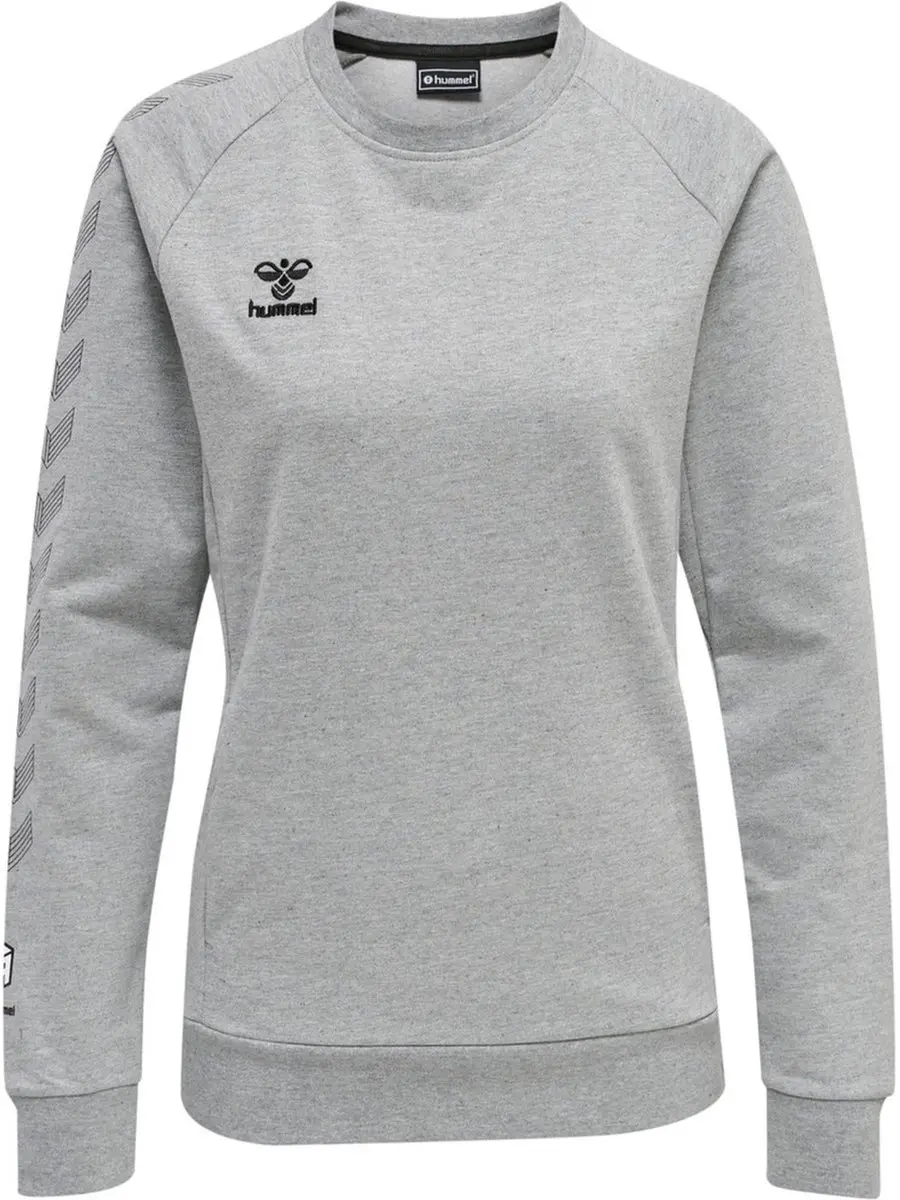 Hummel Move Grid Katoenen Dames Sweatshirt - M - Grijs - afbeelding 2 van 4