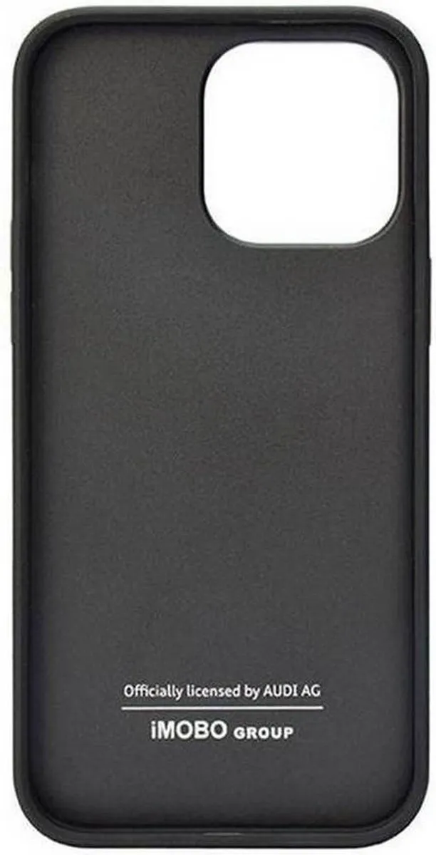 Audi Genuine Leather Back Case iPhone 13 Pro Max - Zwart - afbeelding 2 van 6