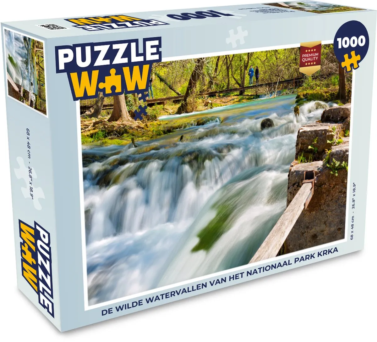 PuzzleWow De Wilde Watervallen Krka Legpuzzel 1000 Stuks