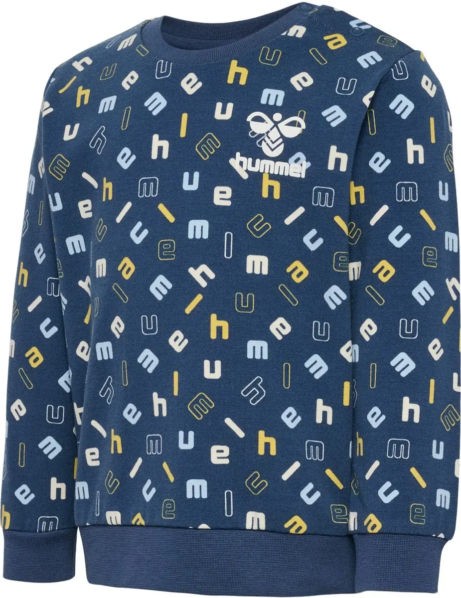 Hummel Happy You Sweatshirt - Babyjongen 56 - Sargasso Sea - afbeelding 2 van 4