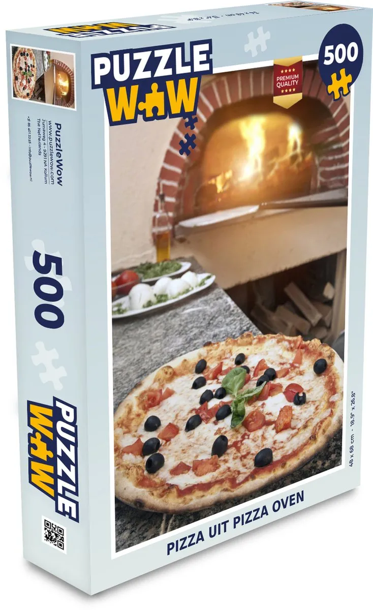 PuzzleWow Puzzel Pizza uit oven - 500 Stuks - Multicolor