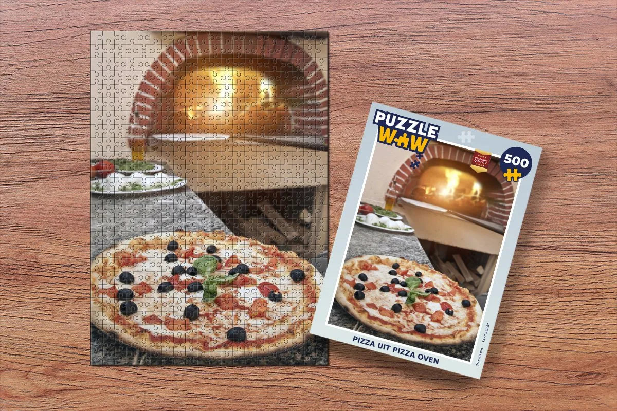 PuzzleWow Puzzel Pizza uit oven - 500 Stuks - Multicolor