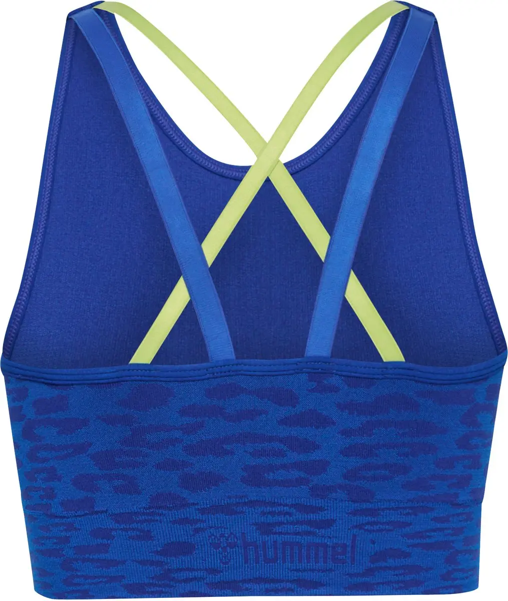 Hummel MT Leo Naadloze Sportbeha - XS - Olympian Blue - afbeelding 2 van 6