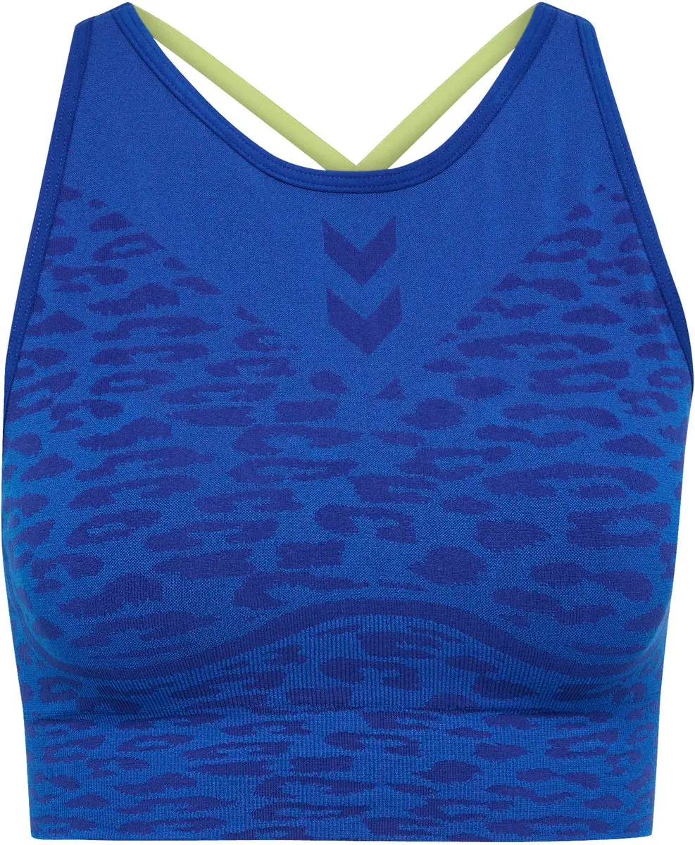 Hummel MT Leo Naadloze Sportbeha - XS - Olympian Blue - afbeelding 4 van 6
