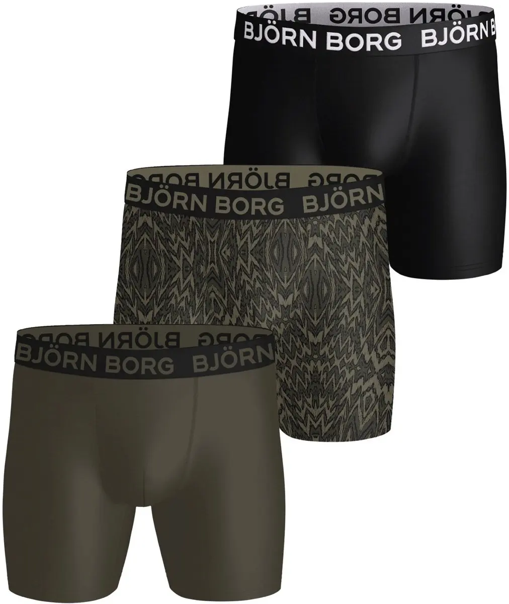 Björn Borg Sports Microfiber Boxershorts Heren (3-pack) - Maat M