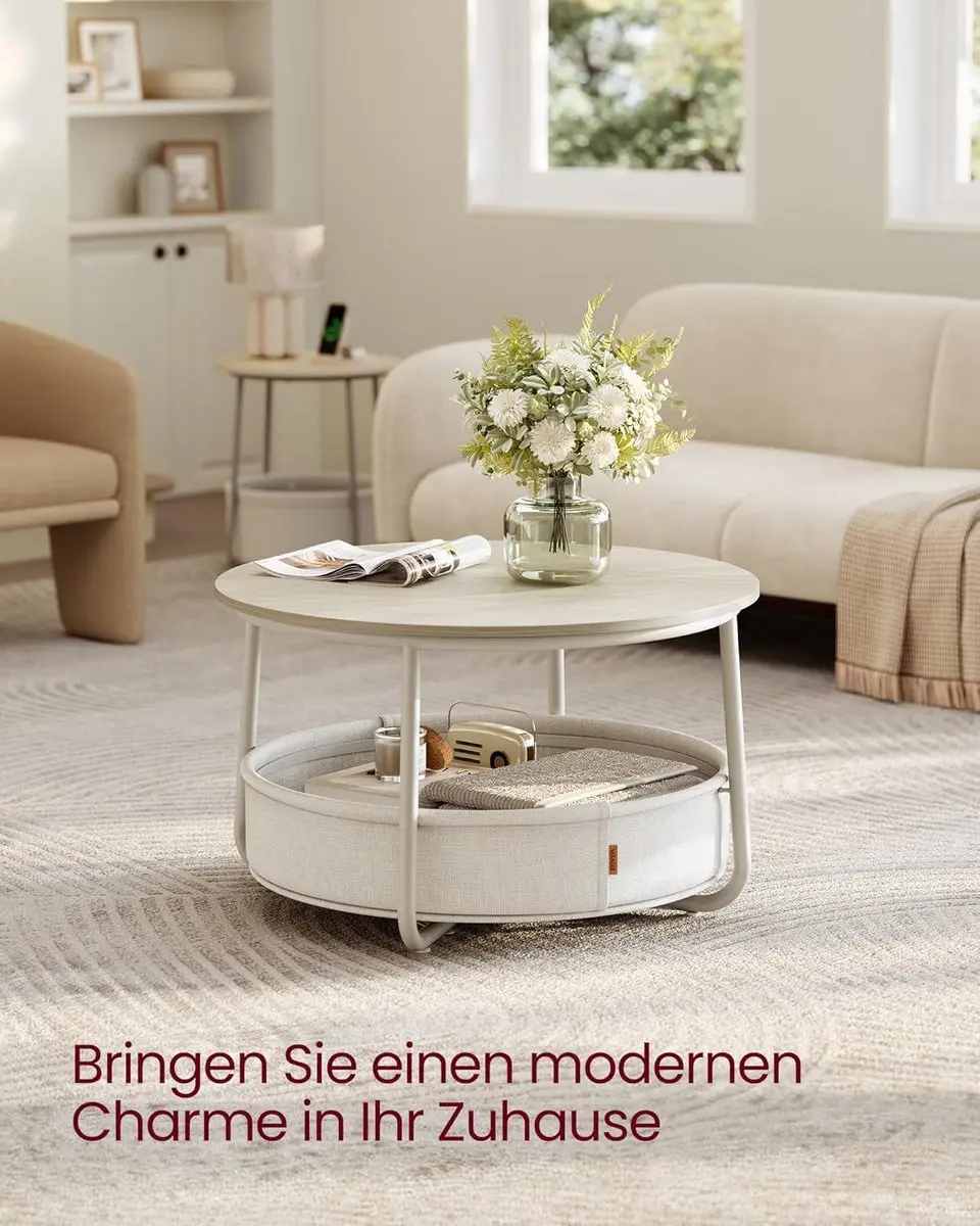 Songmics Vasagle LCT244K01 Salontafel 75x45cm - Beige - afbeelding 2 van 6