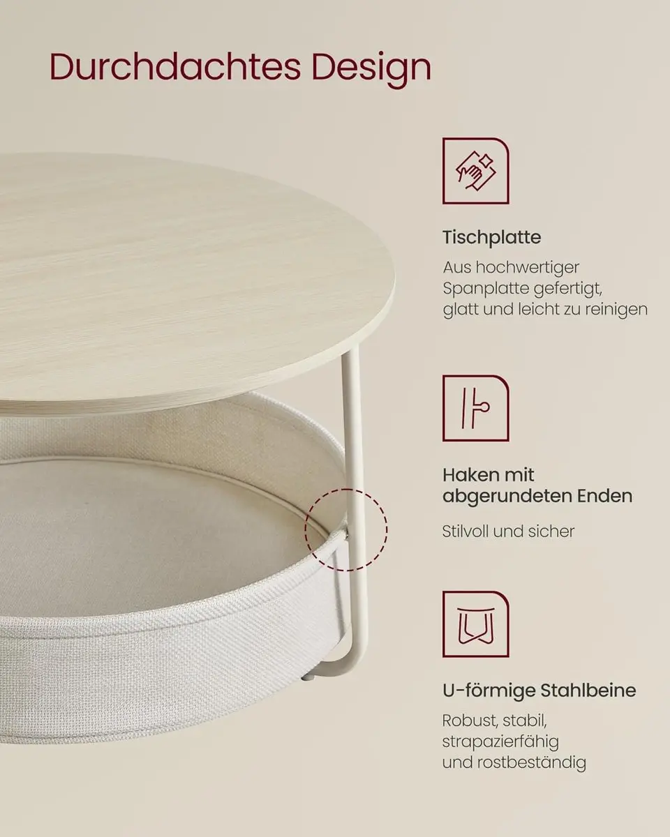 Songmics Vasagle LCT244K01 Salontafel 75x45cm - Beige - afbeelding 3 van 6