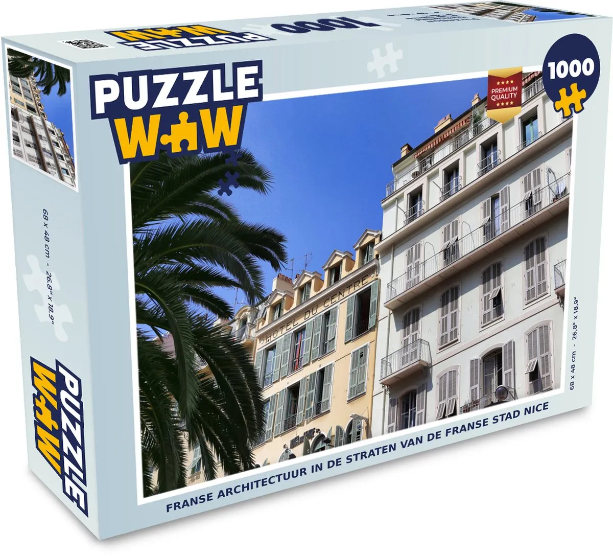PuzzleWow Frankrijk Architectuur Nice Legpuzzel 1000 Stuks
