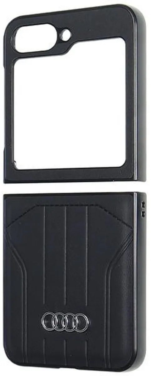 Audi Synthetic Leather MagSafe Back Case - Samsung Galaxy Z Flip 6 - Zwart - afbeelding 6 van 6