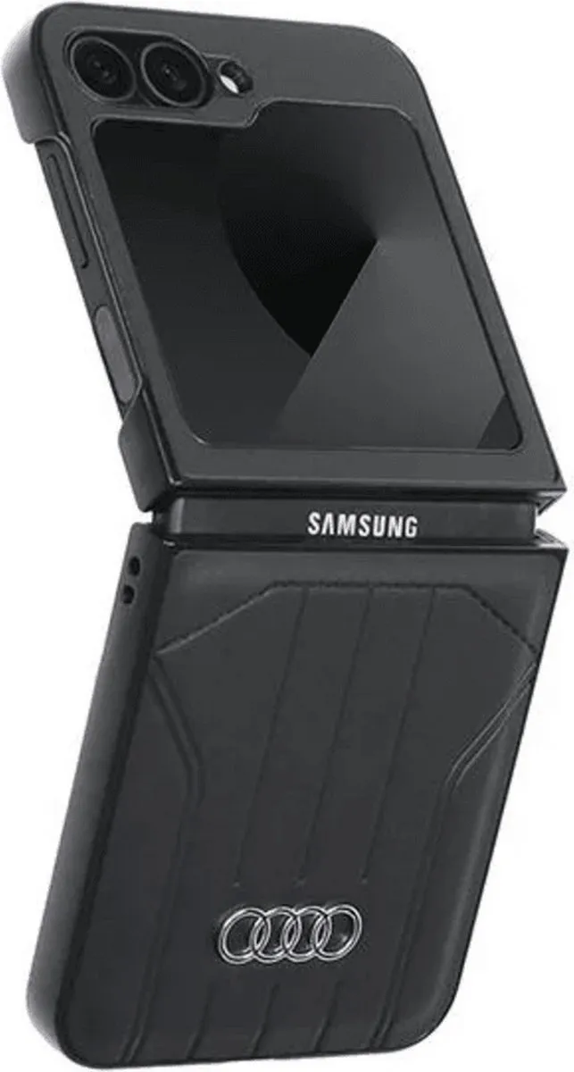 Audi Synthetic Leather MagSafe Back Case - Samsung Galaxy Z Flip 6 - Zwart