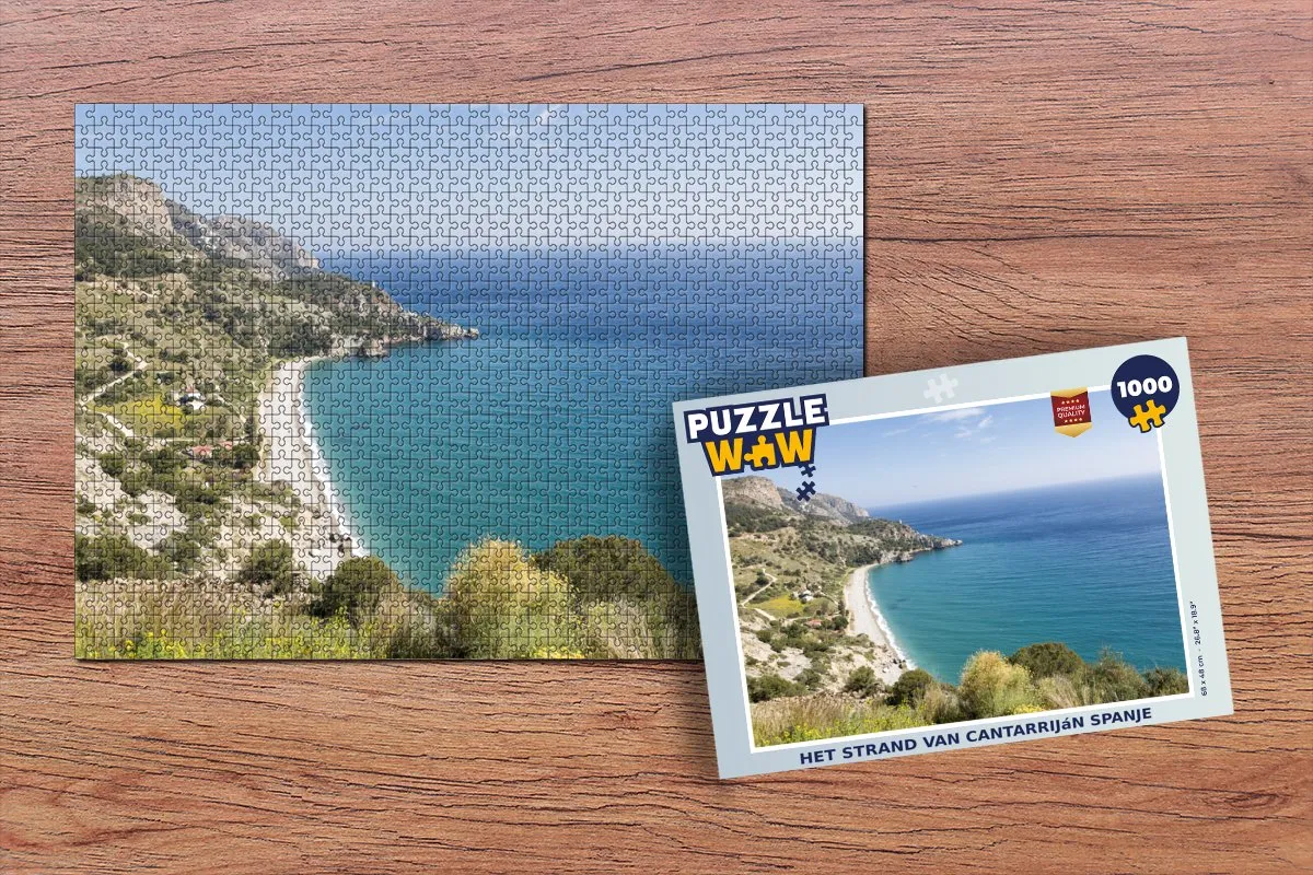 PuzzleWow Het Strand van Cantarriján Legpuzzel 1000 Stuks - Multicolor