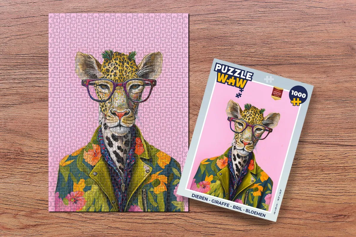 PuzzleWow Dieren Legpuzzel 1000 Stuks - Multicolor