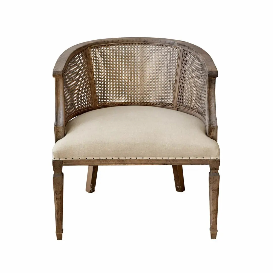 Loberon Curbigny Stoel - beige/bruin - afbeelding 2 van 6