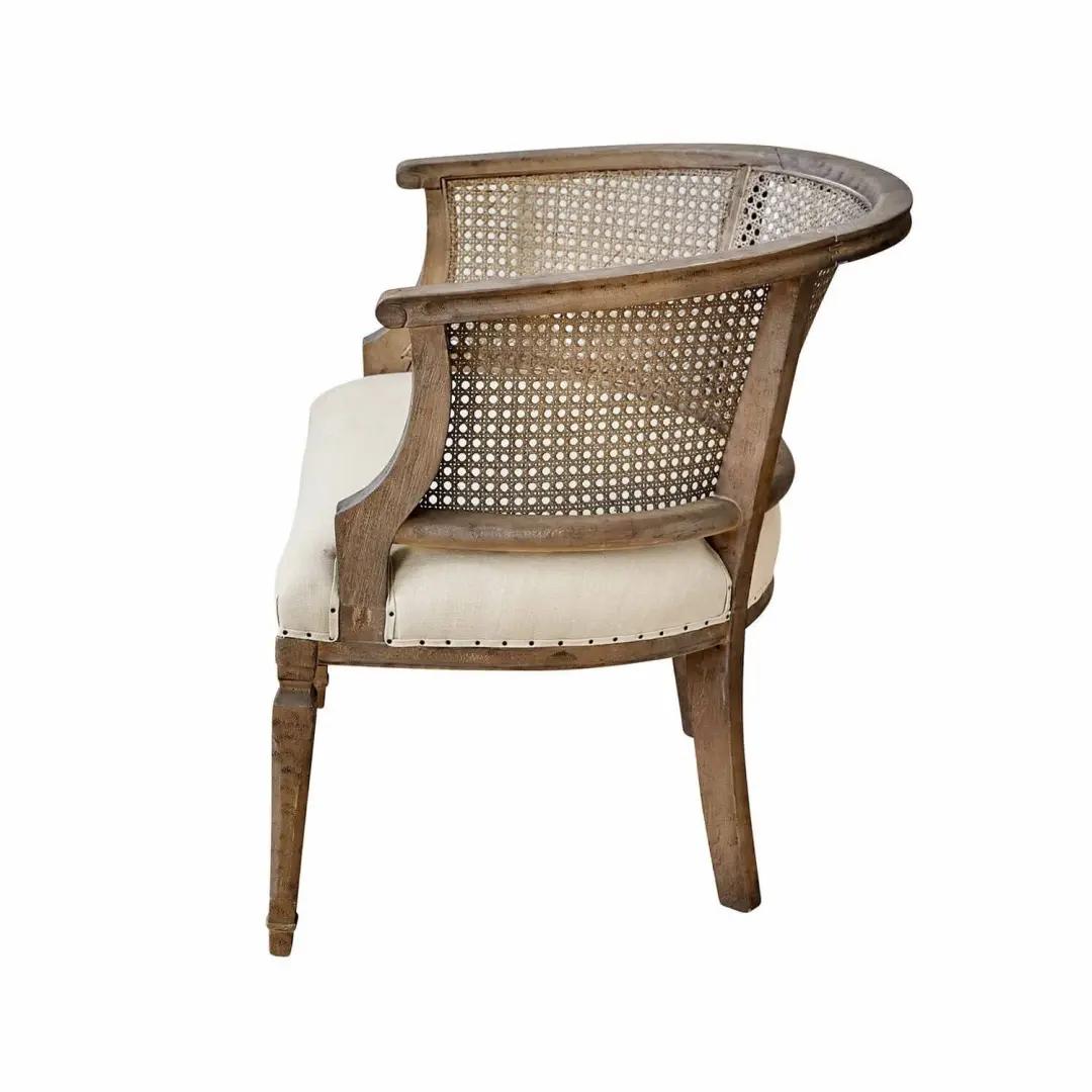 Loberon Curbigny Stoel - beige/bruin - afbeelding 5 van 6