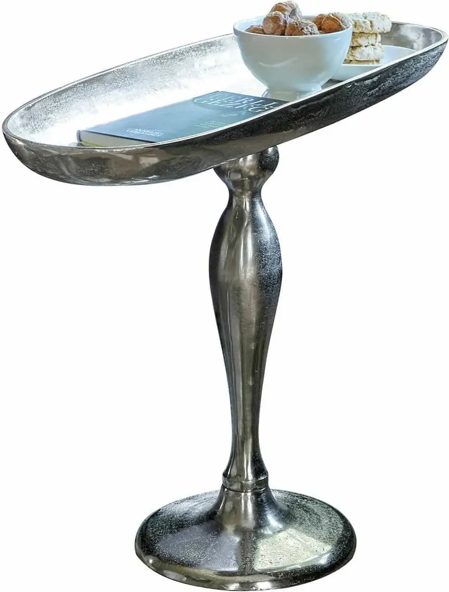 Loberon Stonebrook Bijzettafel - Zilverkleurig - afbeelding 3 van 6