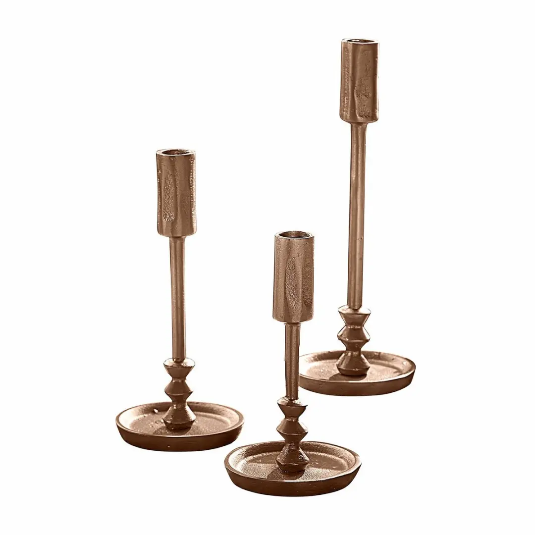 Loberon Rivandre Kandelaar - 3 Stuks Antiekgoud - afbeelding 5 van 6