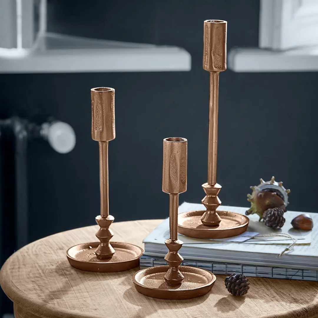 Loberon Rivandre Kandelaar - 3 Stuks Antiekgoud - afbeelding 2 van 6