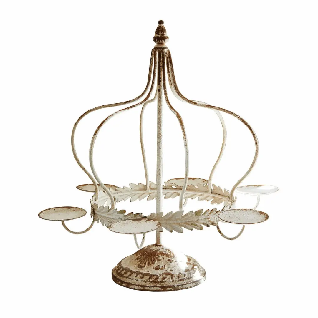 Loberon Traventa Kandelaar - Ø47cm - Antiekcrème - afbeelding 4 van 5