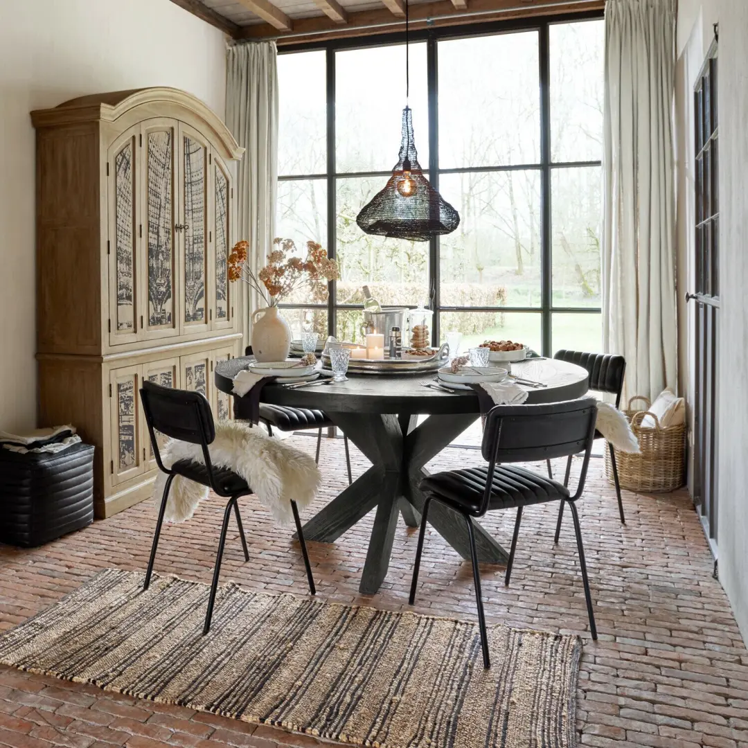 Loberon Darvoux Tafel - Ø153cm - 6 Personen - afbeelding 4 van 6