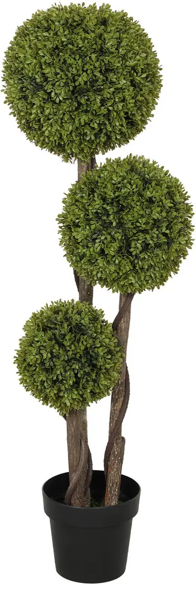 HOMCOM-Kunstpflanze-Kunststoff, Zement-19,5L x 19,5B x 115H cm-Grün