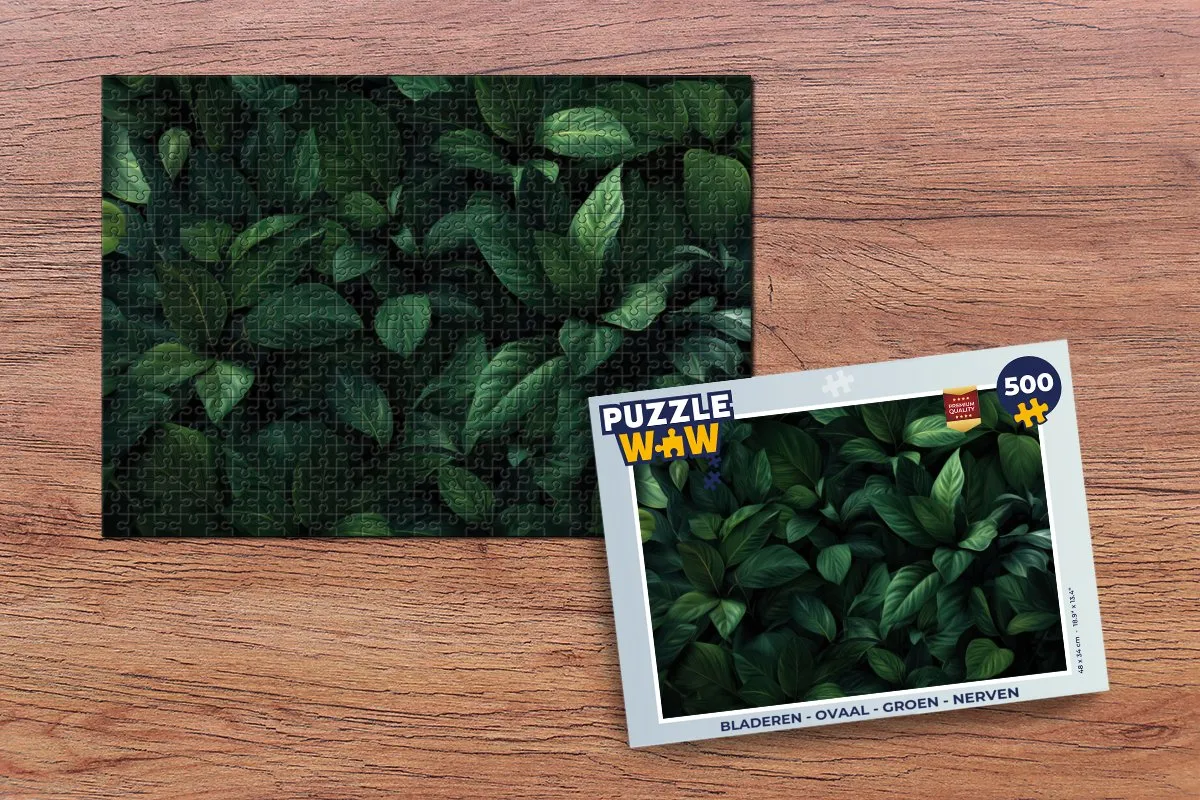 PuzzleWow Puzzel Bladeren 500 Stuks - Groen