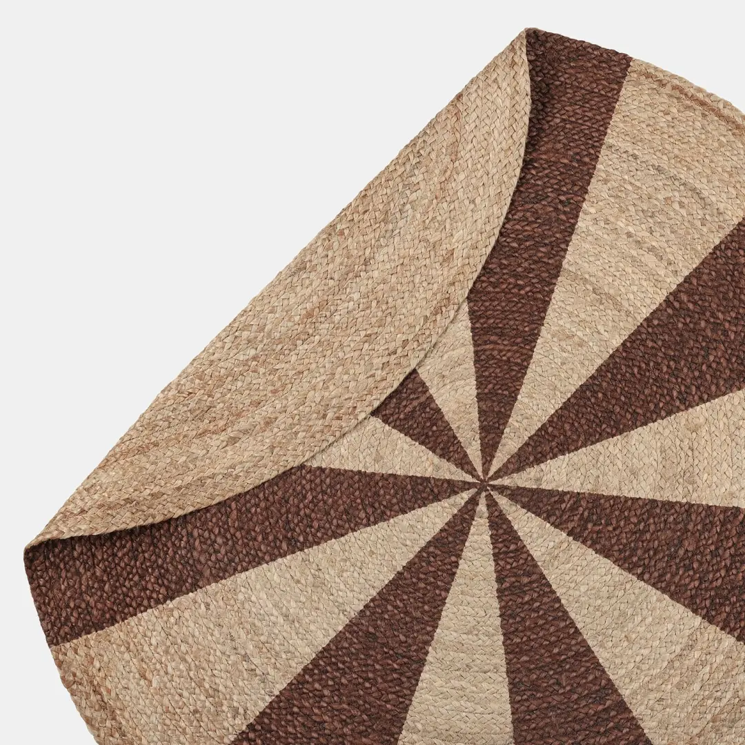 Loberon Zunos Vloerkleed 120cm - Bruin - afbeelding 5 van 6