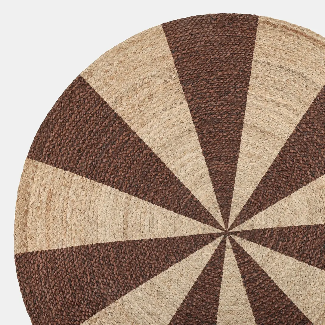 Loberon Zunos Vloerkleed 120cm - Bruin - afbeelding 2 van 6