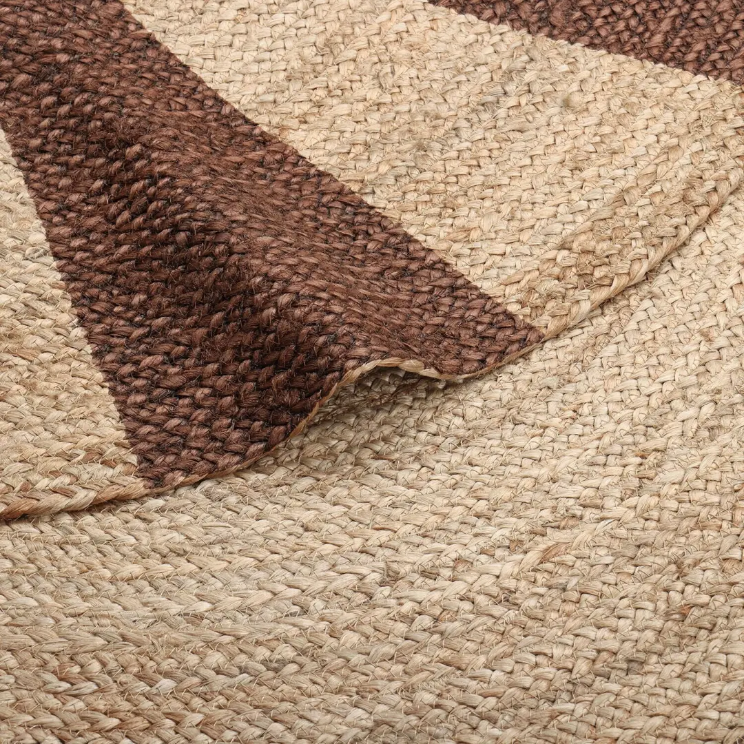 Loberon Zunos Vloerkleed 120cm - Bruin - afbeelding 6 van 6
