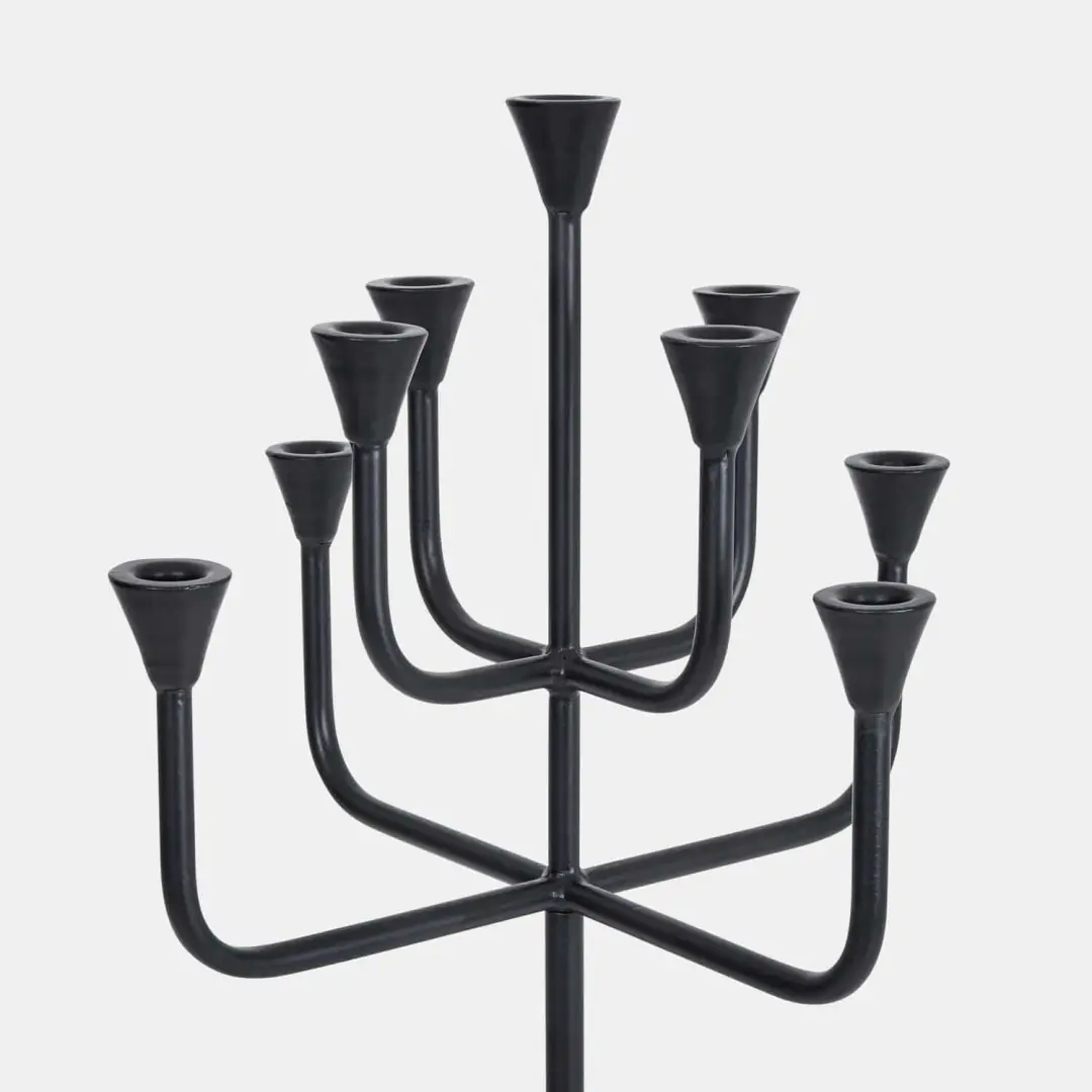 Loberon Aldersgate Kandelaar - Ø40cm - Antiekzwart - afbeelding 5 van 6