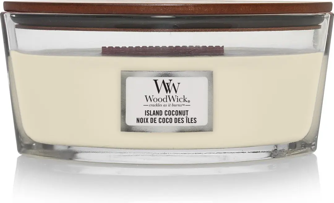 WoodWick Ellipse Geurkaars Island Coconut 454g
