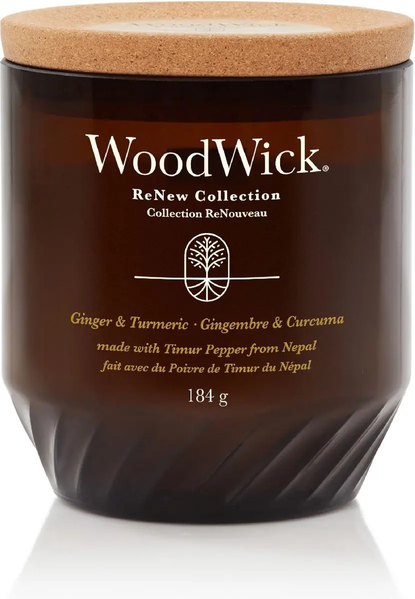 WoodWick ReNew Geurkaars Medium - Ginger & Tumeric 55u - afbeelding 5 van 5