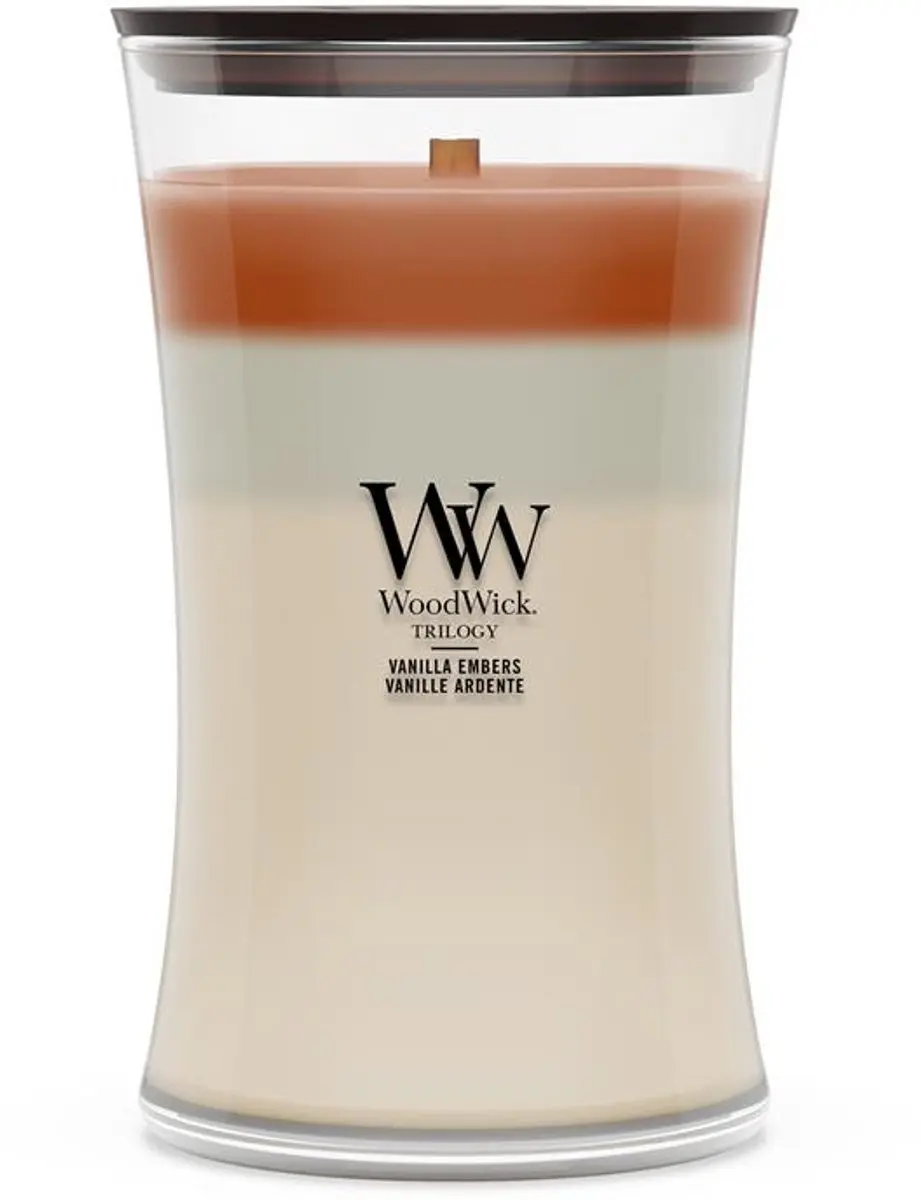 WoodWick Trilogy Hourglass Geurkaars - Large Vanilla Embers - afbeelding 4 van 4