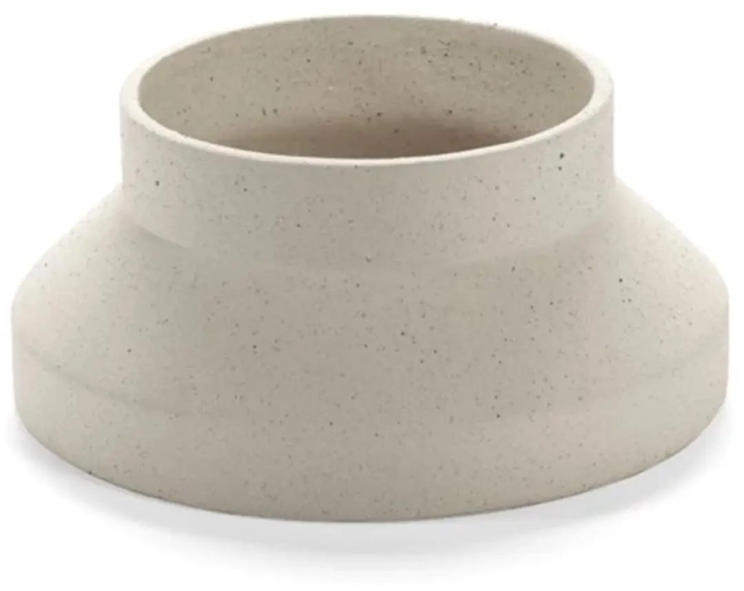 Serax Alex Gabriels Mira vaas + taartschotel D21cm H10cm beige