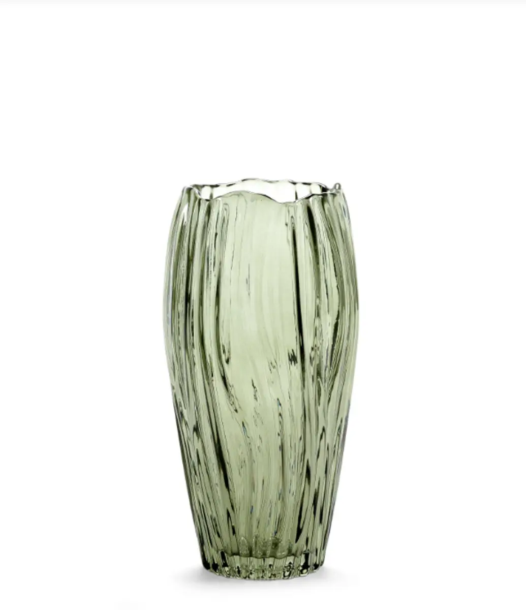 Serax Vaas-Vaas voor Bloemen Glas Groen D 12.2 cm H 25 cm