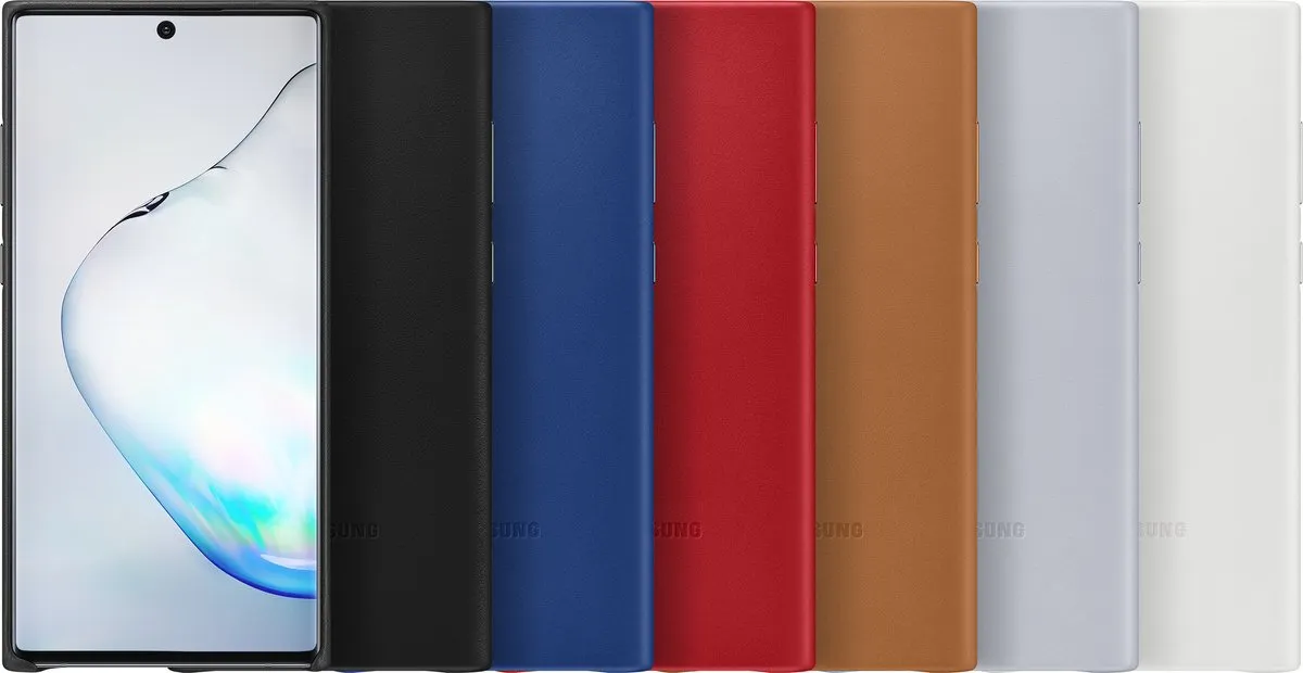 Samsung Leather Cover Galaxy Note 10+ - Grijs