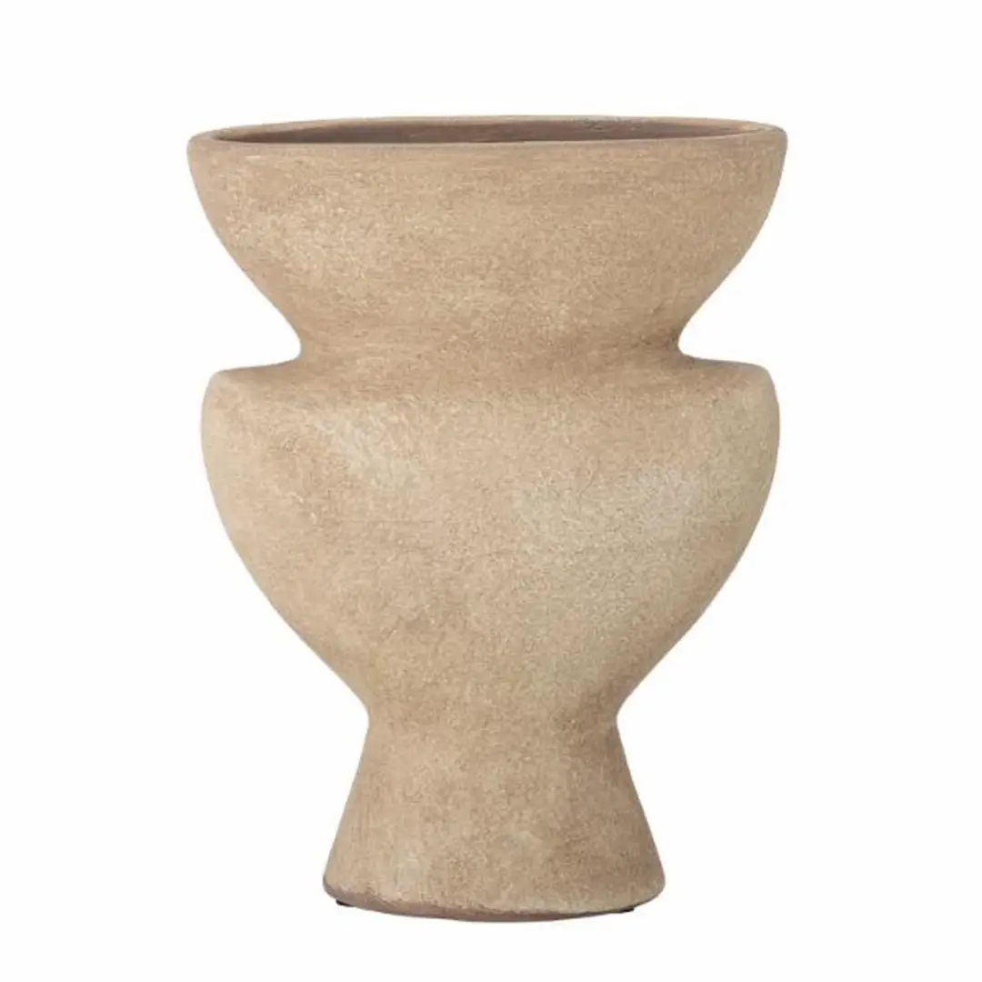 Bloomingville Vaas terracotta beige Cristel 19cm