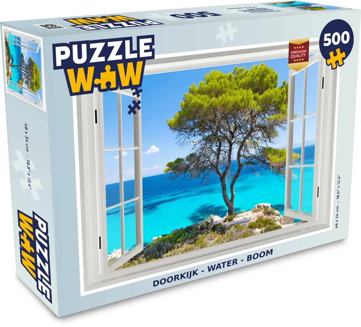 PuzzleWow Doorkijk Water Boom Legpuzzel 500 Stuks