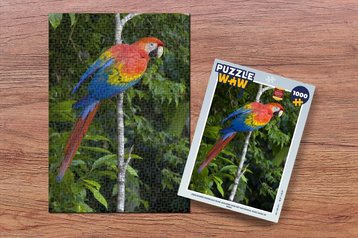PuzzleWow Legpuzzel Papegaai Peru 1000 Stuks