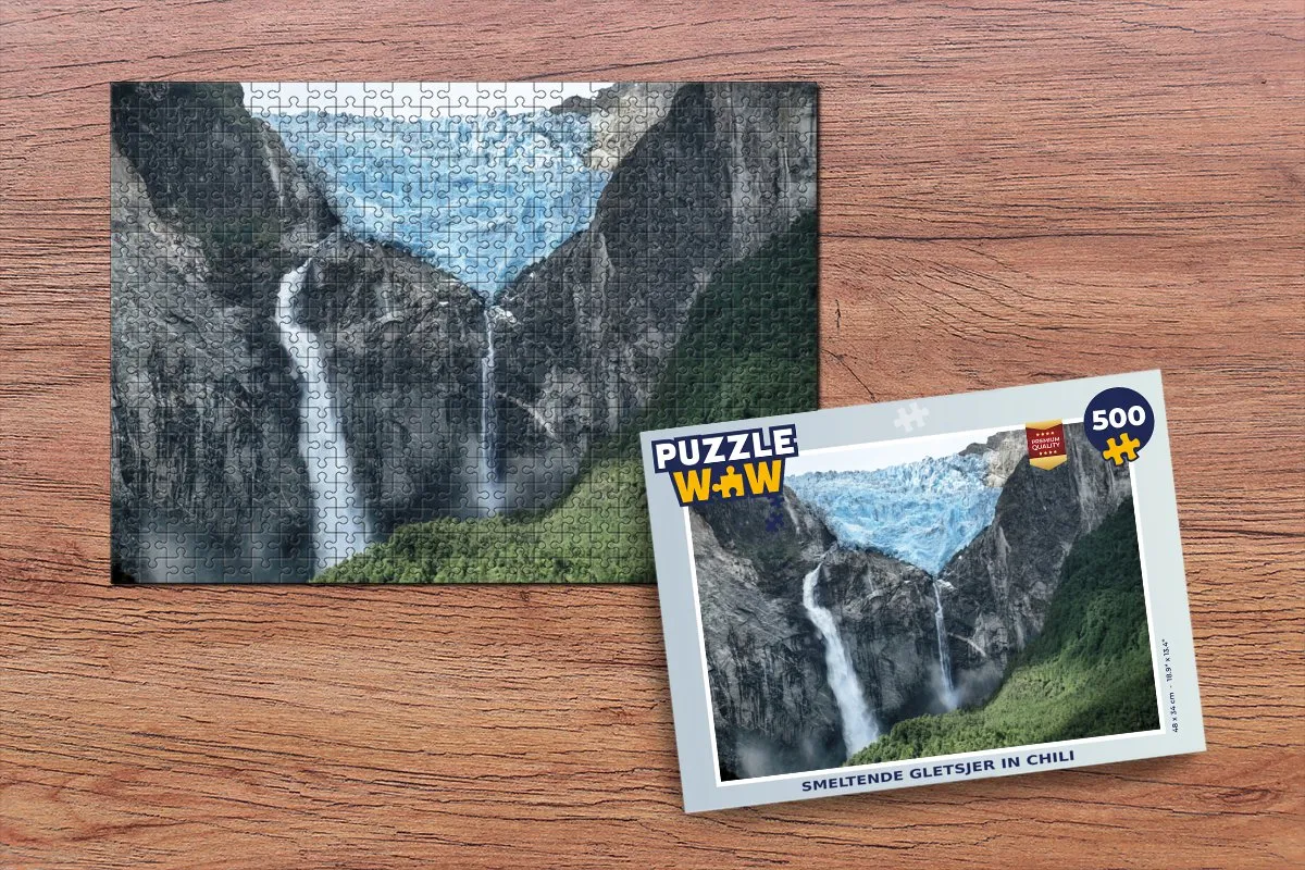 PuzzleWow Legpuzzel Smeltende Gletsjer Chili 500 Stuks - Multicolor