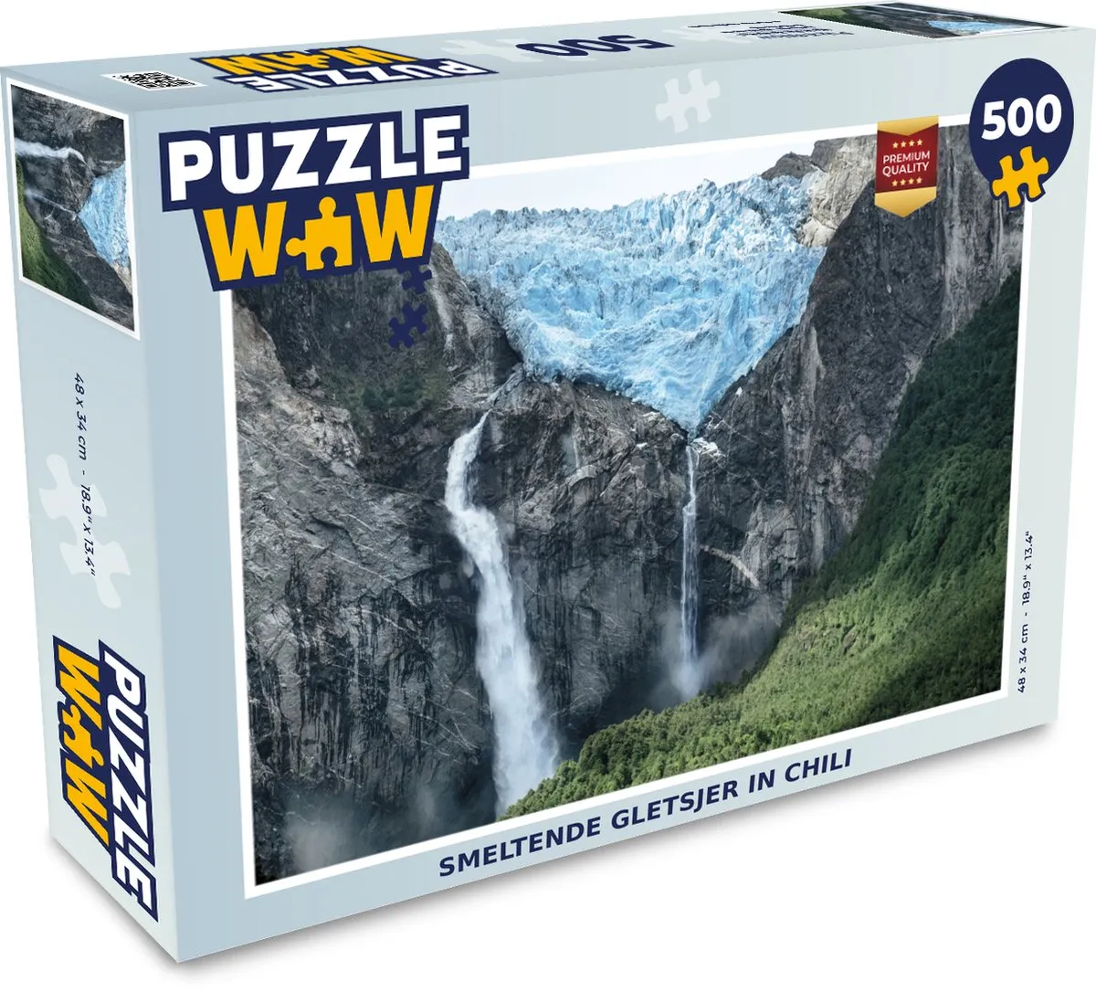 PuzzleWow Legpuzzel Smeltende Gletsjer Chili 500 Stuks